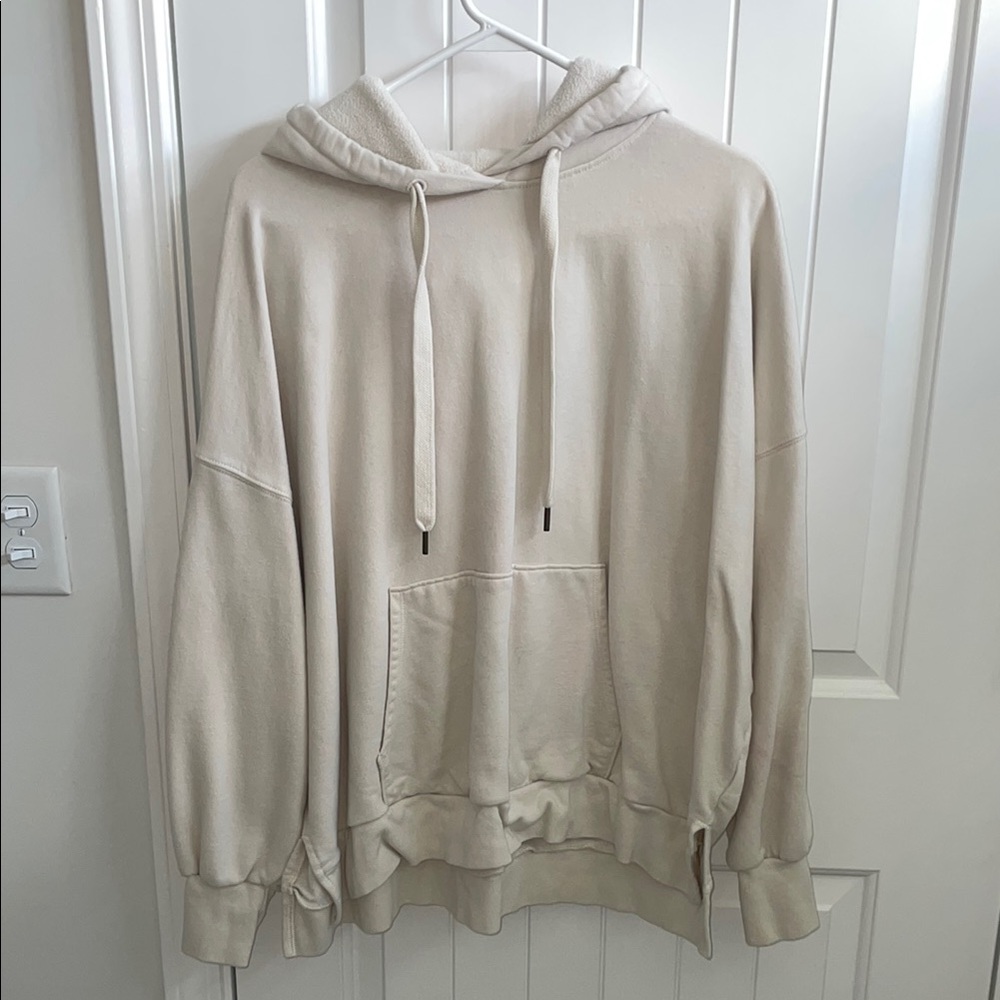 Aerie Cream Pullover Hoodie Sweatshirt